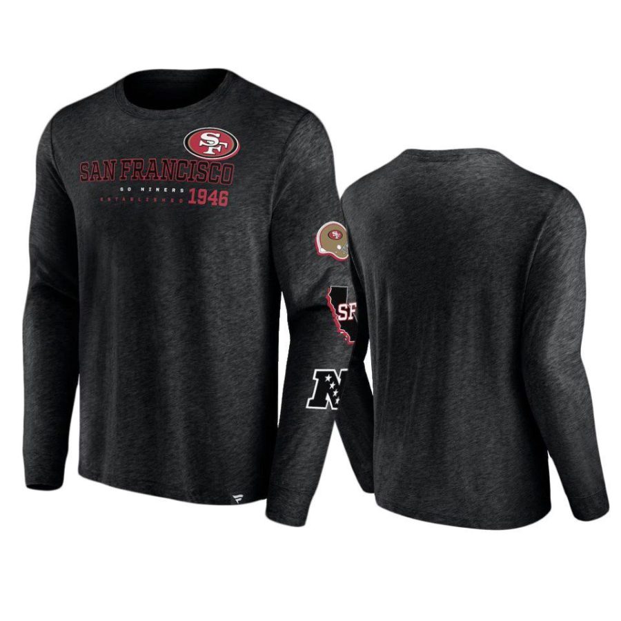 49ers black high whip pitcher long sleeve t shirt