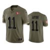 49ers brandon aiyuk olive limited 2022 salute to service jersey