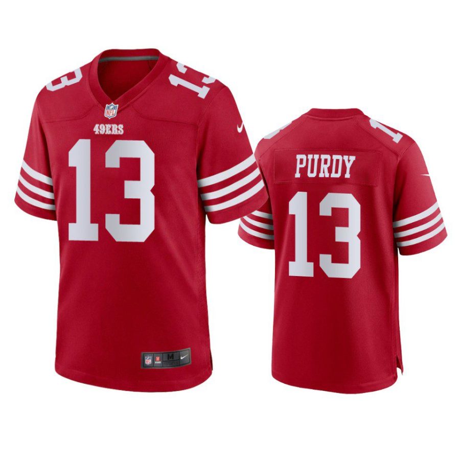 49ers brock purdy game scarlet jersey