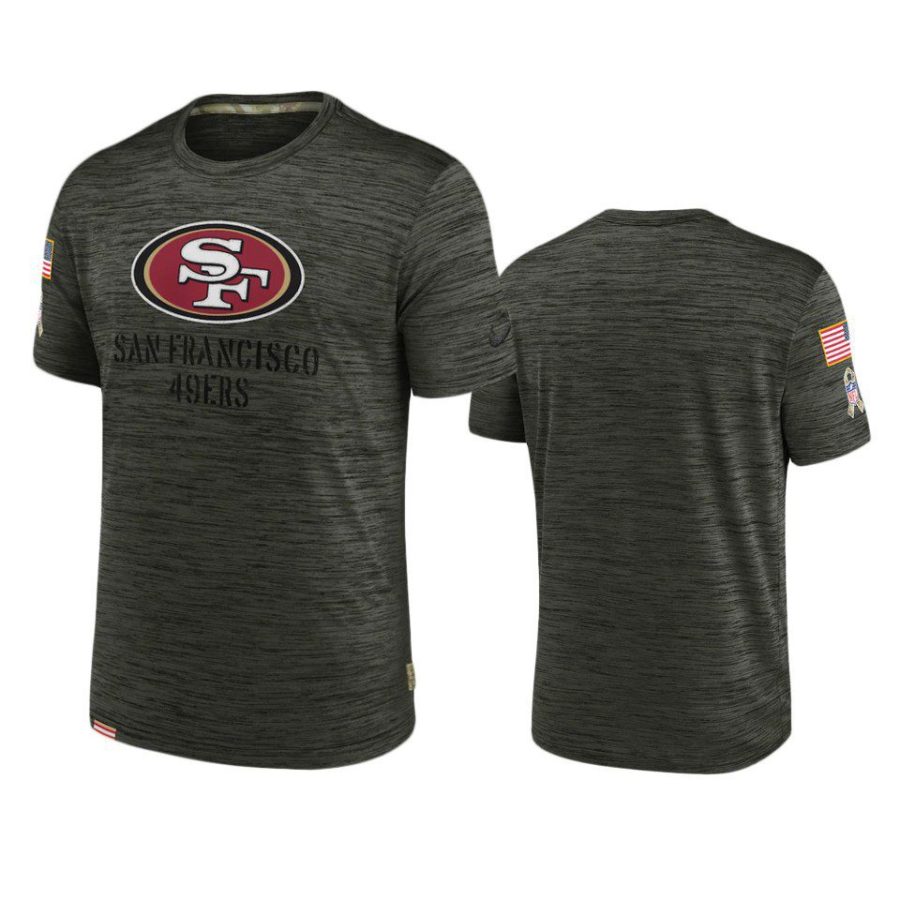 49ers brown 2022 salute to service velocity team t shirt