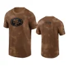 49ers brown 2023 salute to service sideline t shirt