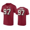 49ers bryant young scarlet hall of fame name number t shirt