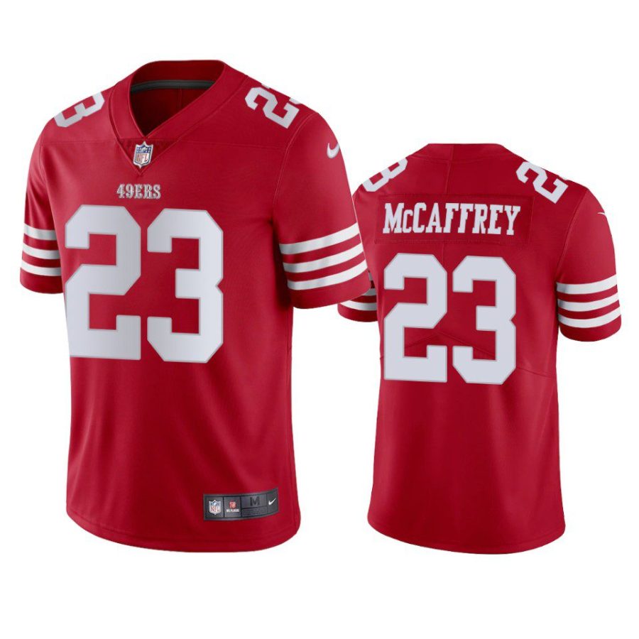 49ers christian mccaffrey scarlet vapor limited jersey