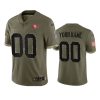 49ers custom olive limited 2022 salute to service jersey