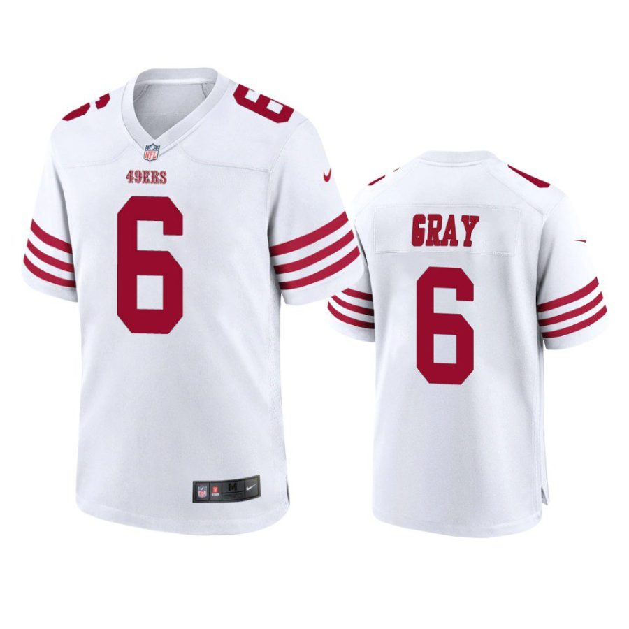 49ers danny gray game white jersey