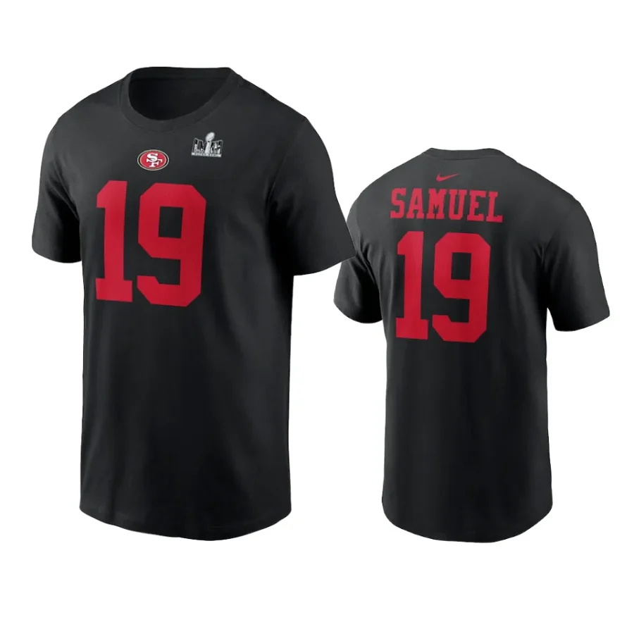 49ers deebo samuel black super bowl lviii name number t shirt