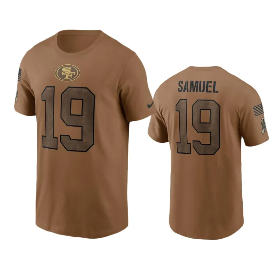 49ers deebo samuel brown 2023 salute to service t shirt