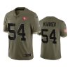 49ers fred warner olive limited 2022 salute to service jersey