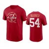 49ers fred warner scarlet 2023 nfc west division champions locker room trophy collection t shirt