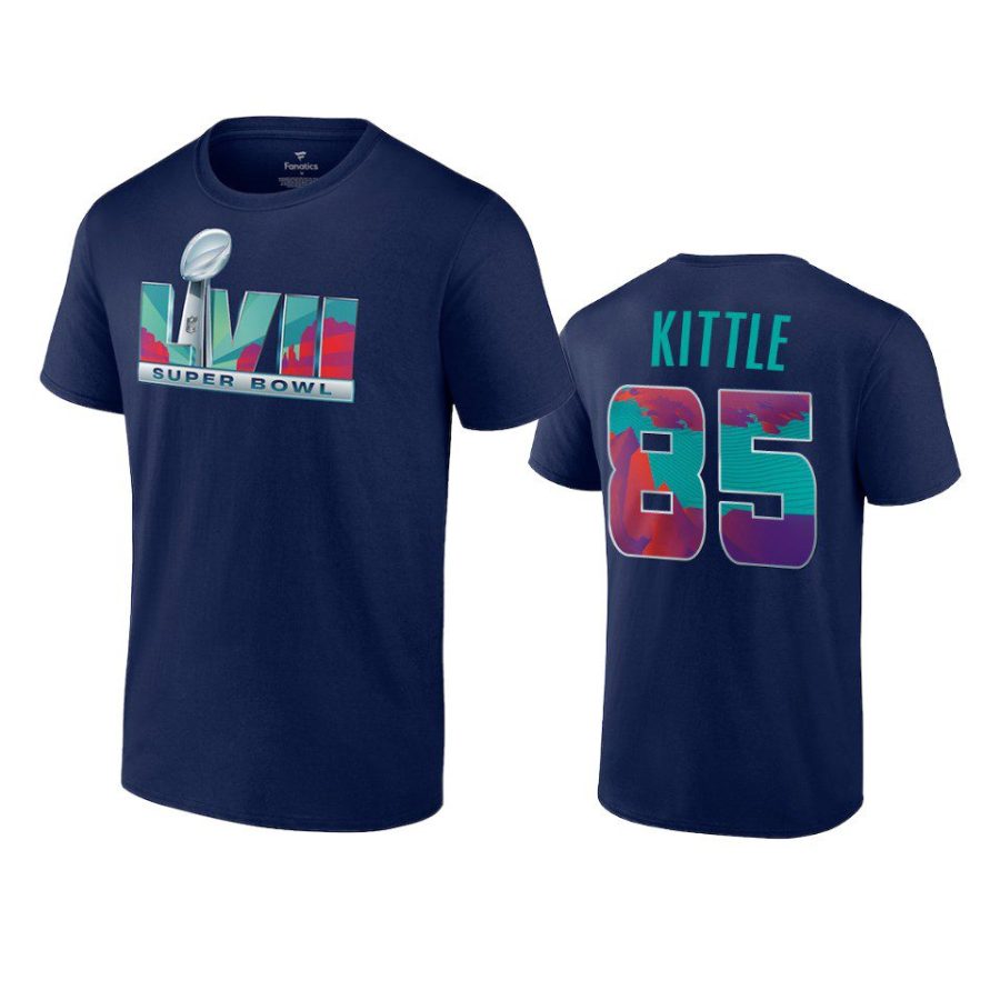 49ers george kittle navy super bowl lvii t shirt