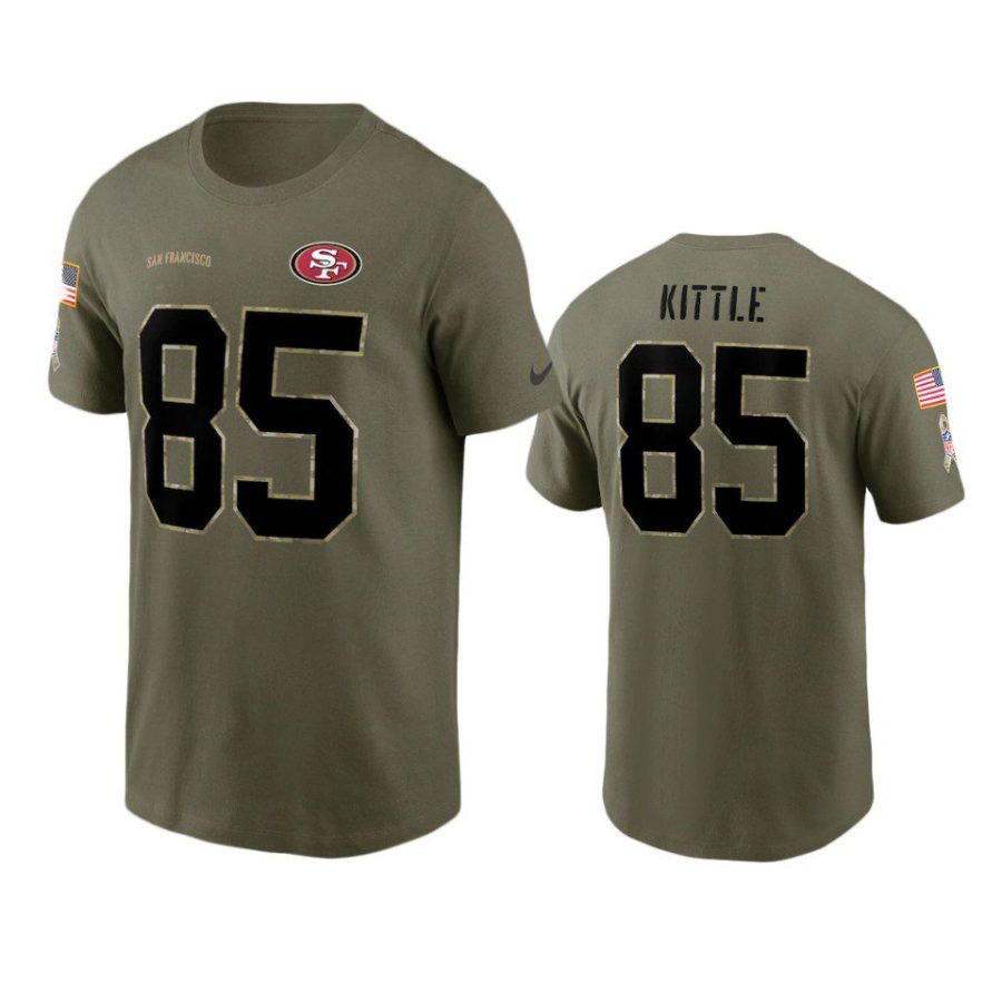 49ers george kittle olive 2022 salute to service t shirt