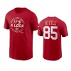 49ers george kittle scarlet 2023 nfc west division champions locker room trophy collection t shirt