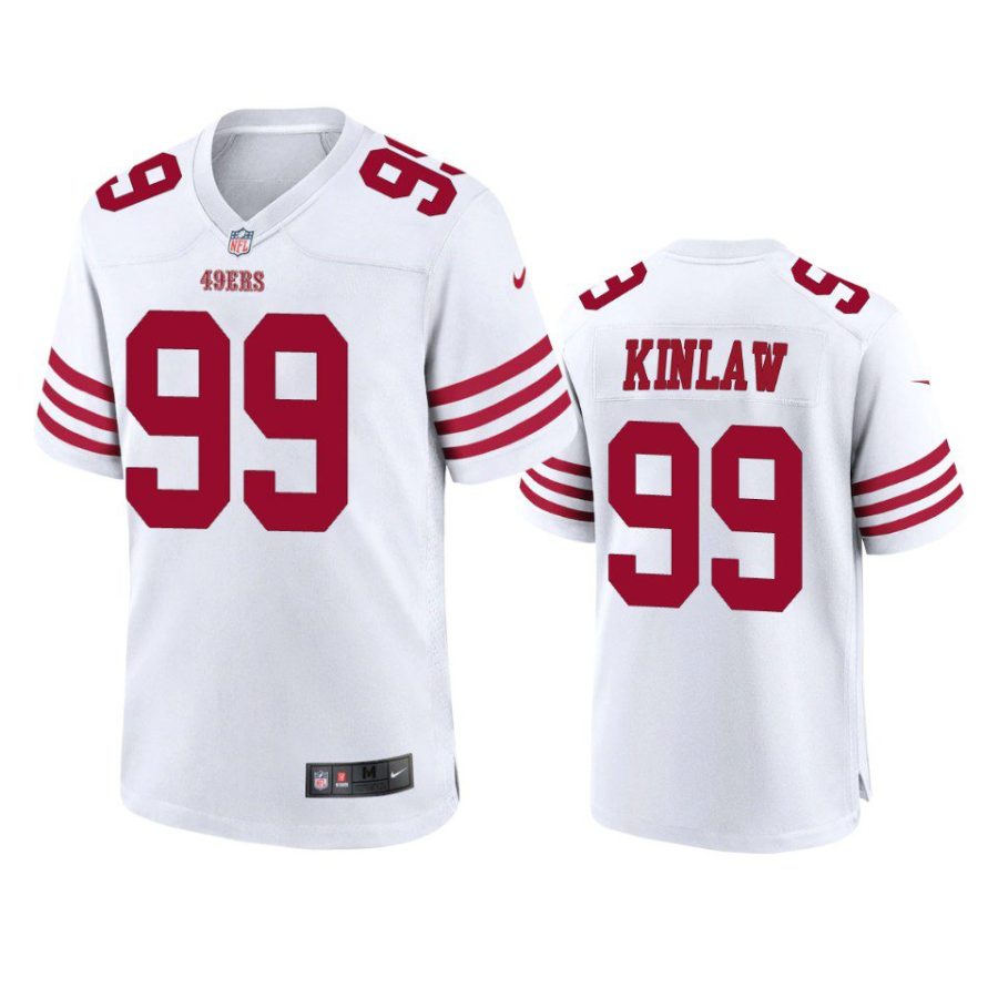 49ers javon kinlaw 2022 23 game white jersey