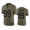 49ers javon kinlaw olive limited 2022 salute to service jersey