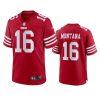 49ers joe montana 2022 23 game scarlet jersey