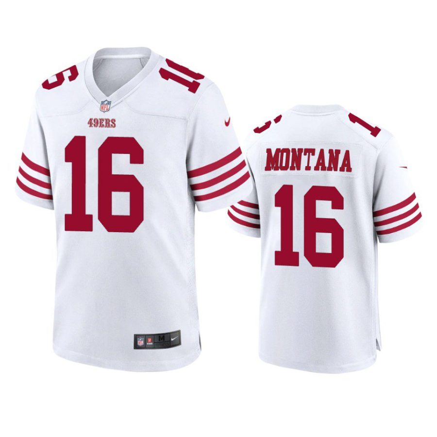 49ers joe montana 2022 23 game white jersey