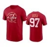 49ers nick bosa scarlet 2023 nfc west division champions locker room trophy collection t shirt