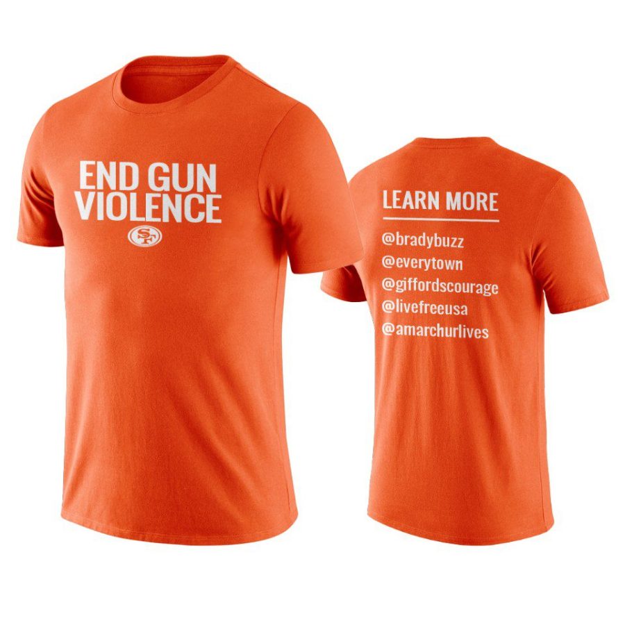 49ers orange end gun violence t shirt