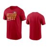 49ers scarlet 2022 nfc west division champions t shirt