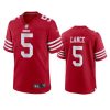 49ers trey lance 2022 23 game scarlet jersey