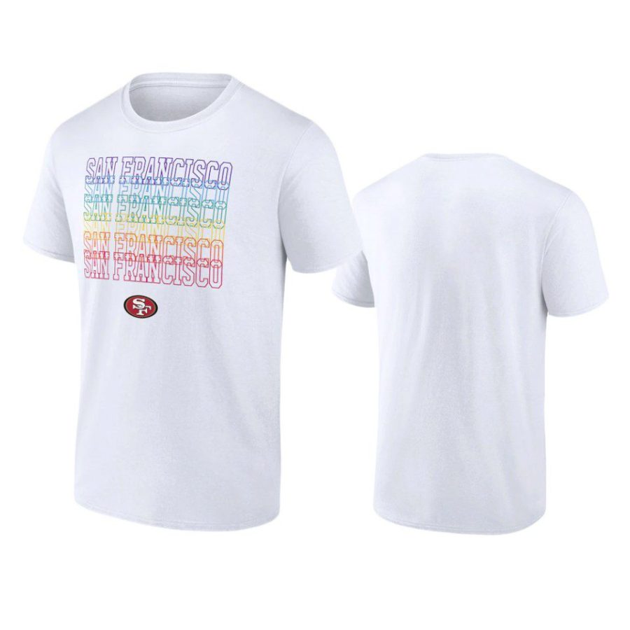 49ers white city pride logo t shirt