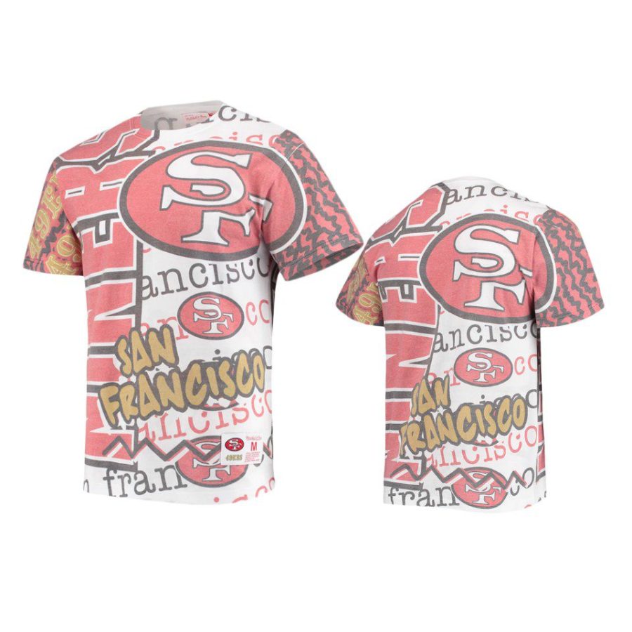 49ers white jumbotron 2.0 sublimated t shirt