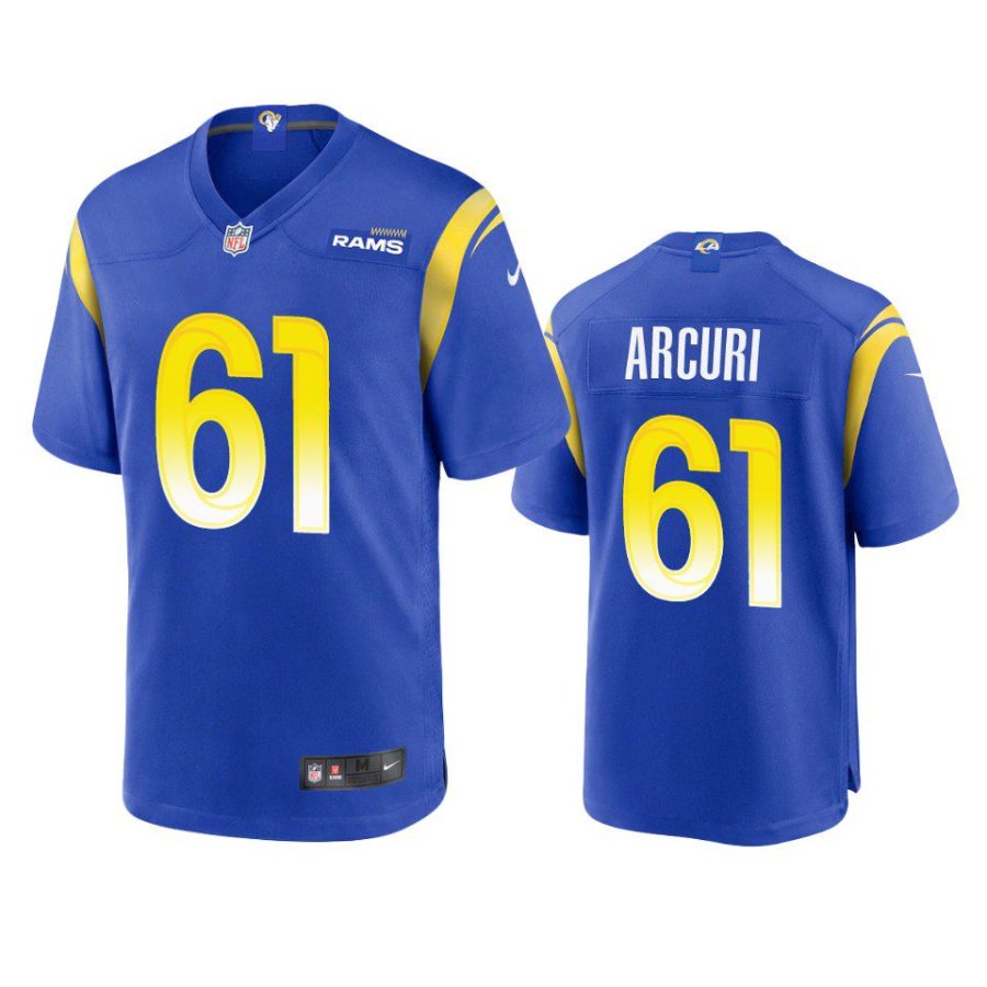 a.j. arcuri rams game royal jersey