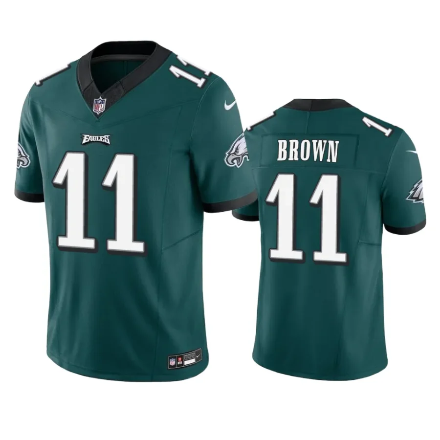 a.j. brown eagles vapor f.u.s.e. limited midnight green jersey