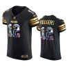 aaron rodgers packers black 2021 nfl mvp golden edition jersey