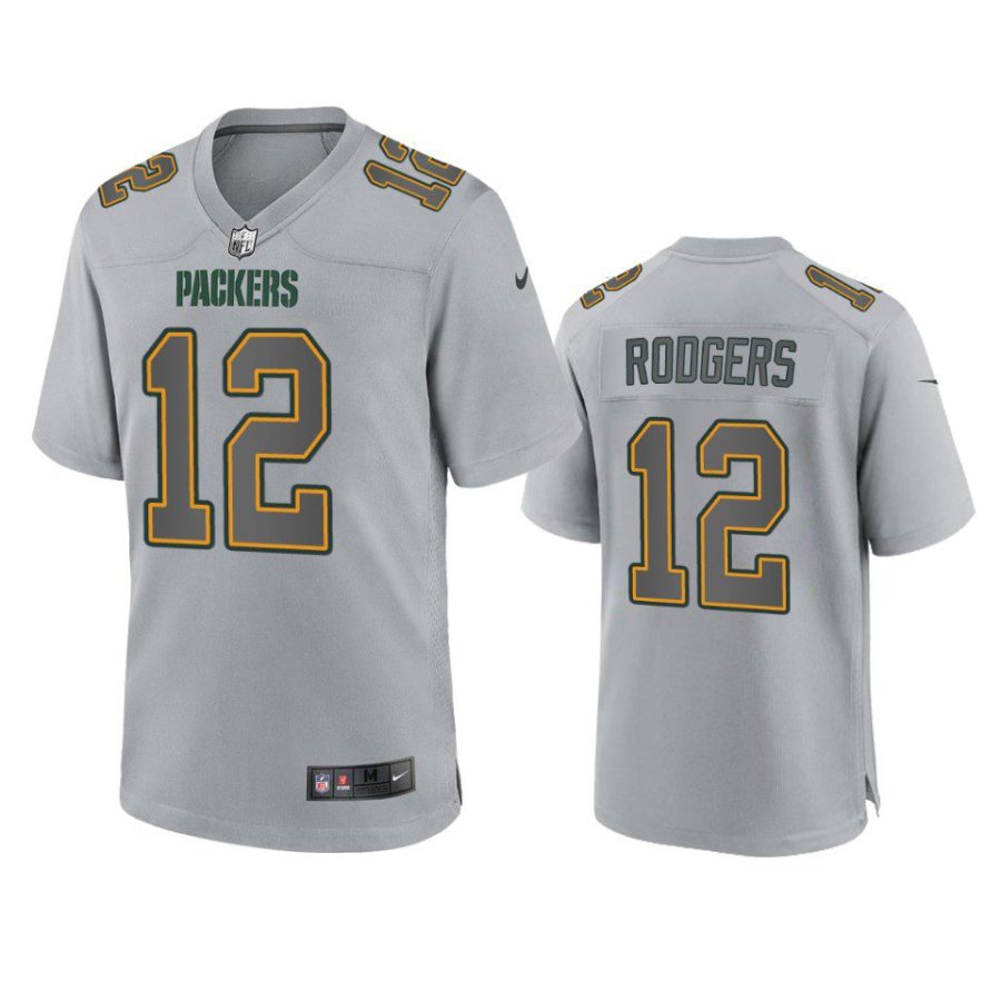 aaron rodgers packers gray atmosphere fashion game jersey