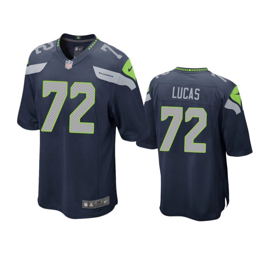 abraham lucas seahawks game college navy jersey