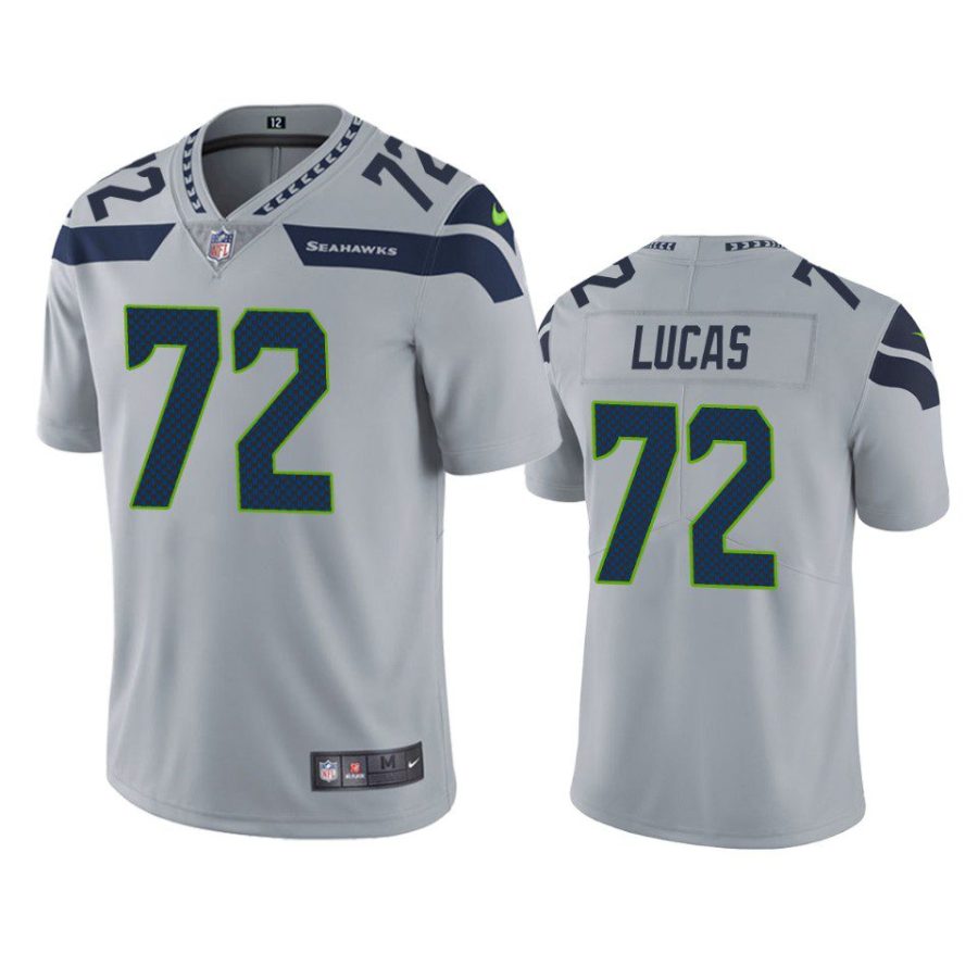 abraham lucas seahawks gray jersey