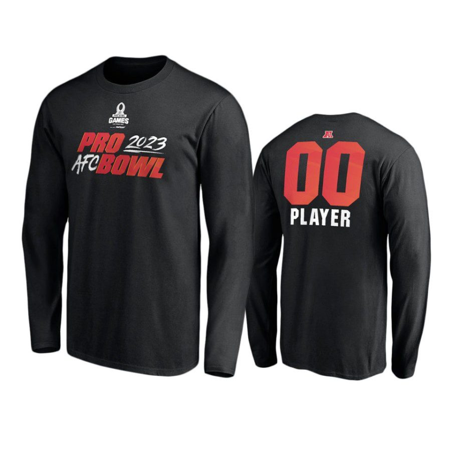 afc custom black 2023 pro bowl long sleeve t shirt