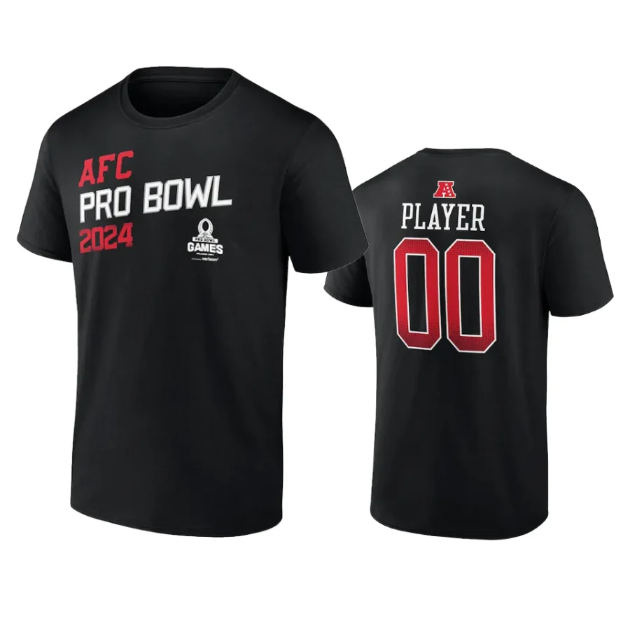 afc custom black 2024 nfl pro bowl t shirt