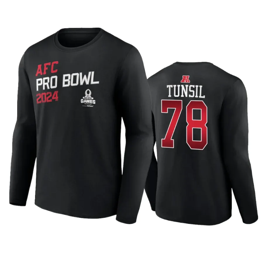 afc laremy tunsil black 2024 nfl pro bowl long sleeve t shirt