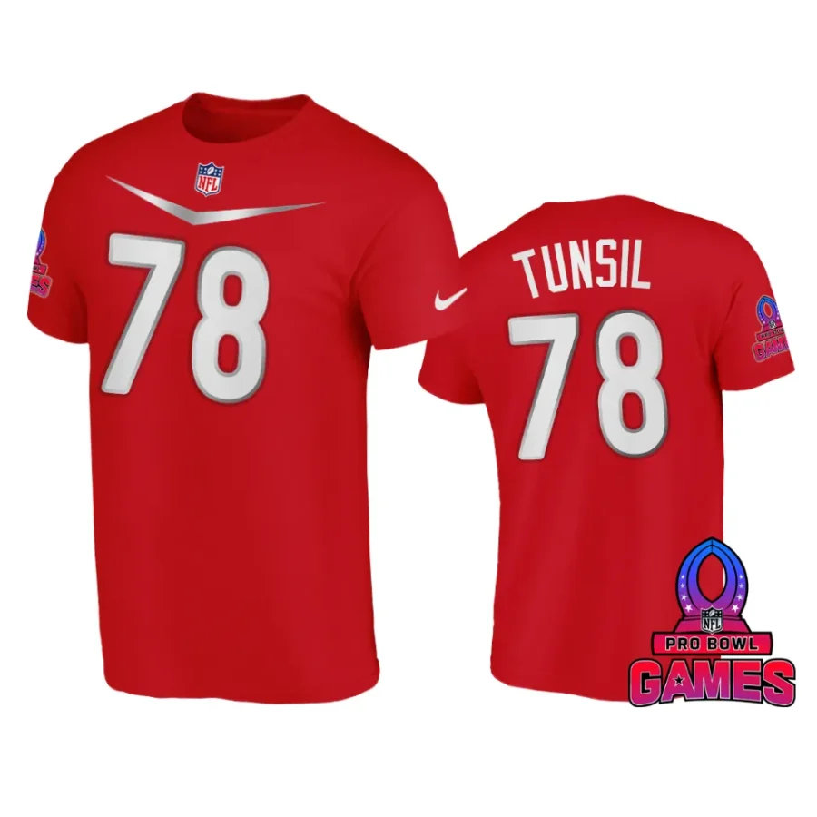 afc laremy tunsil red 2024 pro bowl games name number t shirt
