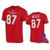 afc travis kelce red 2024 pro bowl games name number t shirt