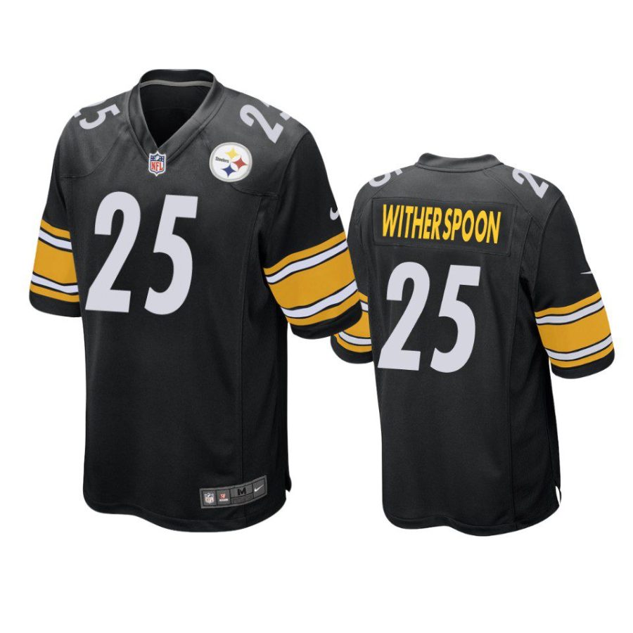 ahkello witherspoon steelers black game jersey