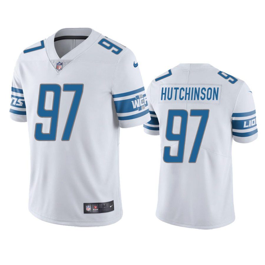 aidan hutchinson lions white vapor limited jersey