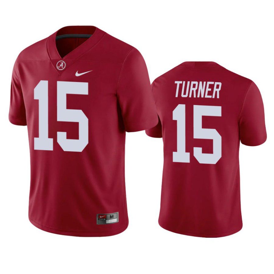 alabama crimson tide dallas turner crimson game jersey