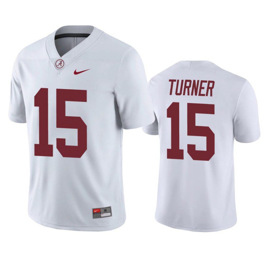 alabama crimson tide dallas turner white game jersey