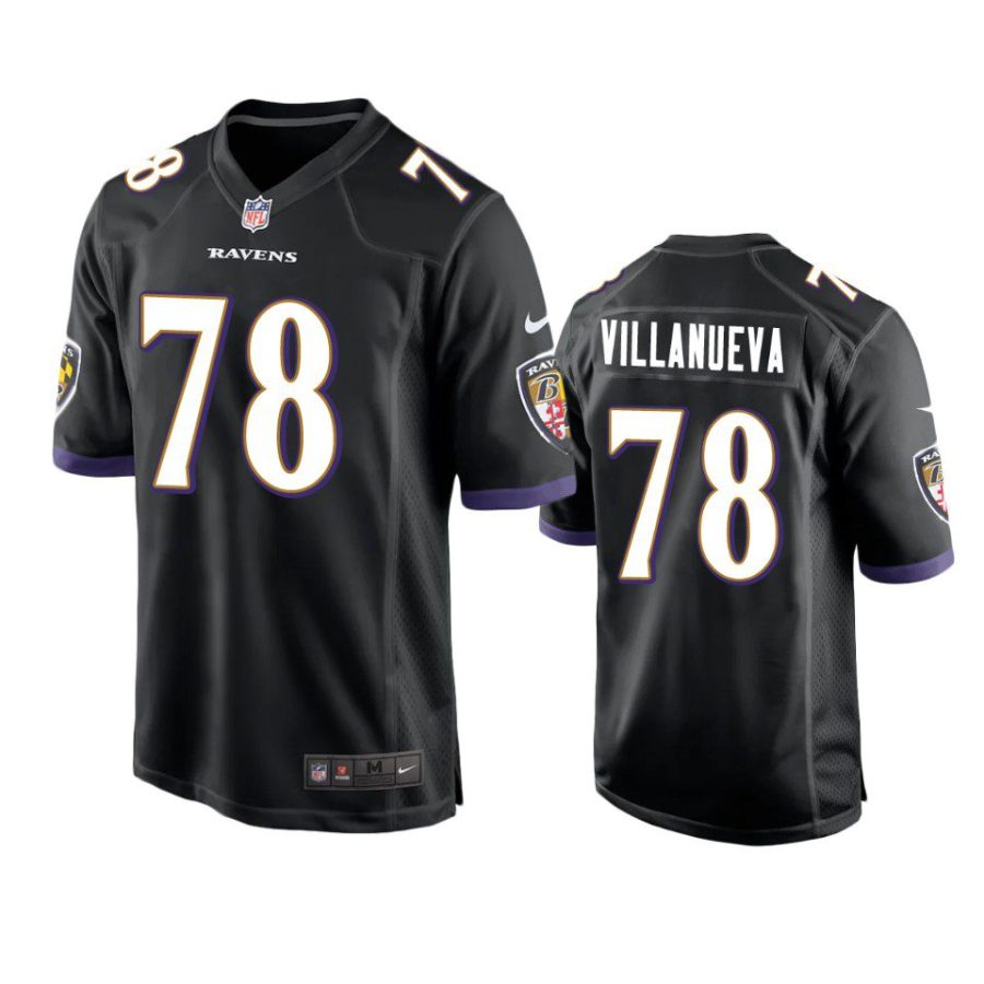 alejandro villanueva ravens black game jersey