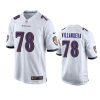 alejandro villanueva ravens white game jersey