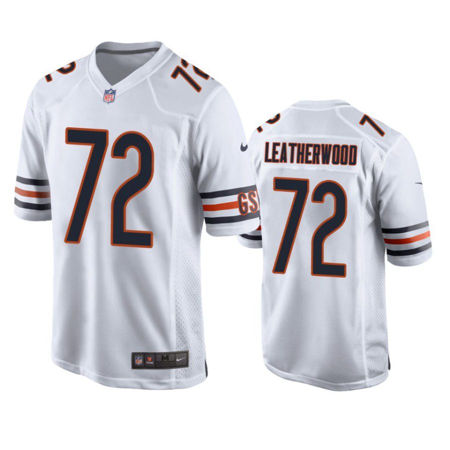 alex leatherwood bears white game jersey