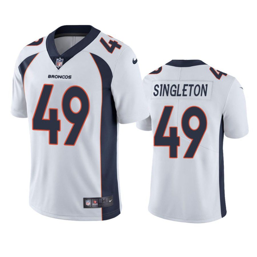 alex singleton broncos jersey white vapor limited