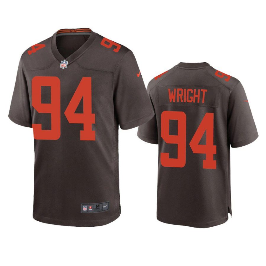 alex wright browns alternate game brown jersey