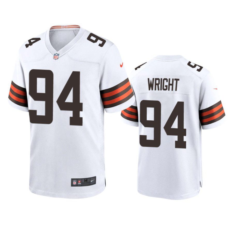 alex wright browns white game jersey