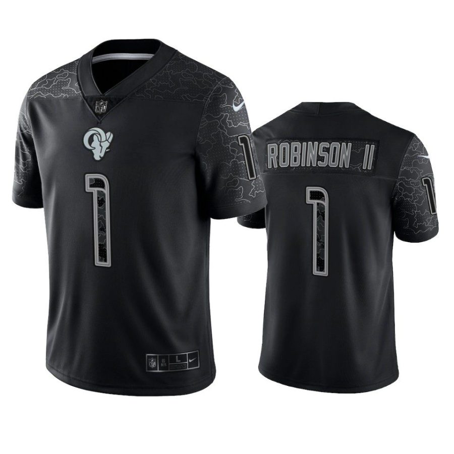 allen robinson ii rams black reflective limited jersey