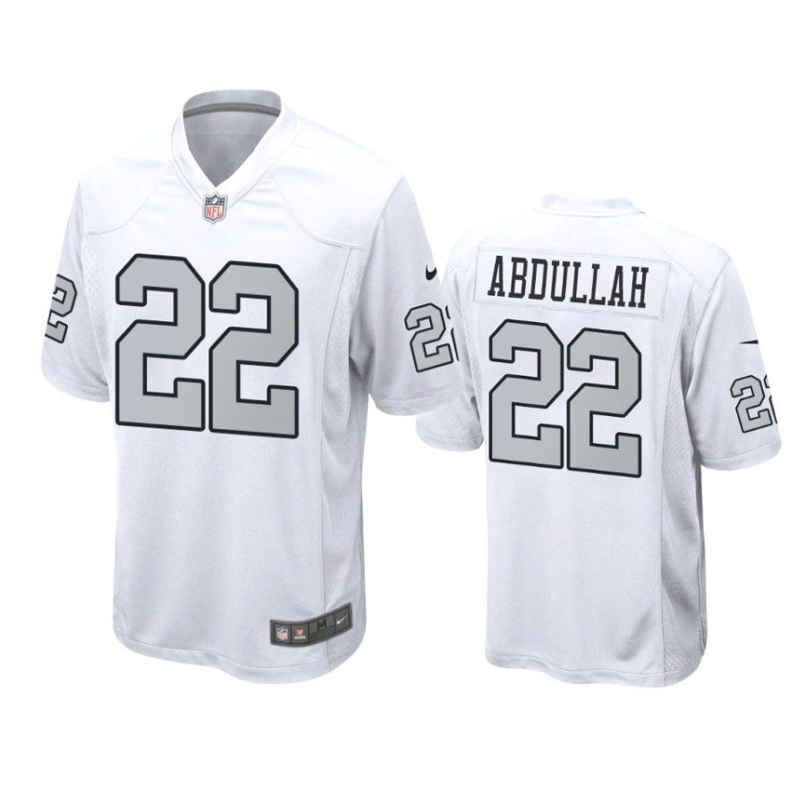 ameer abdullah raiders white alternate game jersey