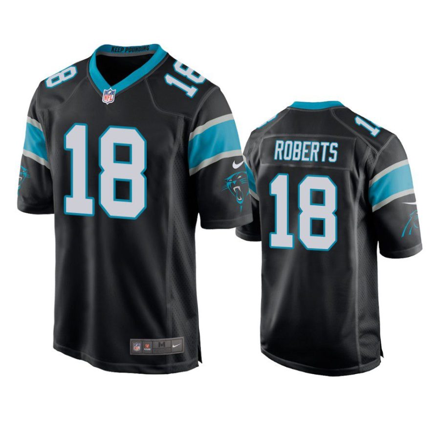 andre roberts panthers black game jersey